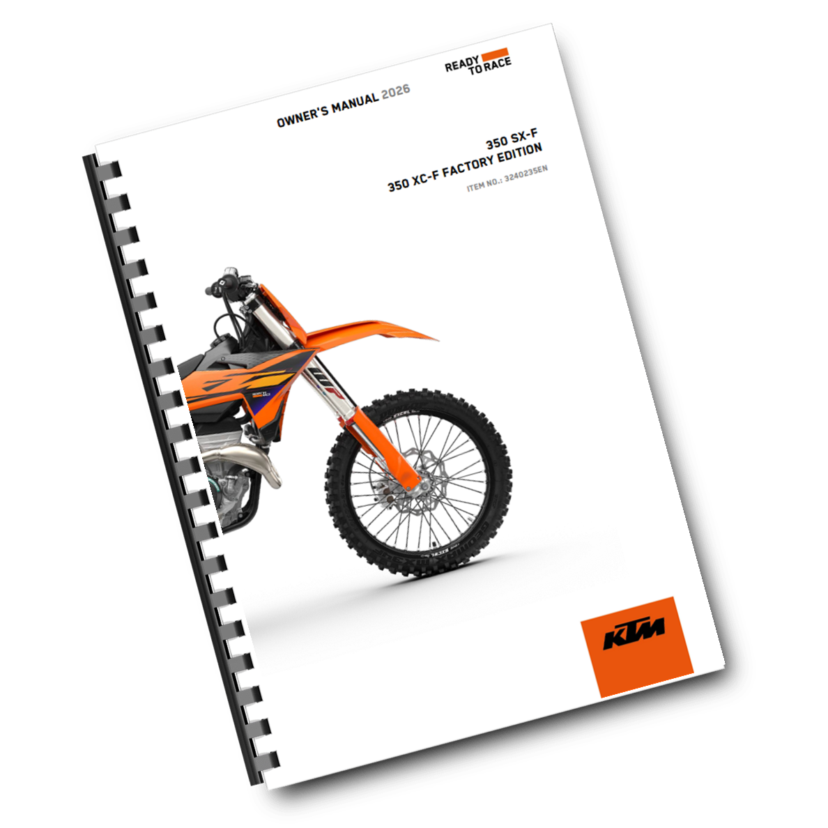 KTM 2026 - 350 SX-F XC-F FACTORY EDITION - OWNERS MANUAL USER GUIDE