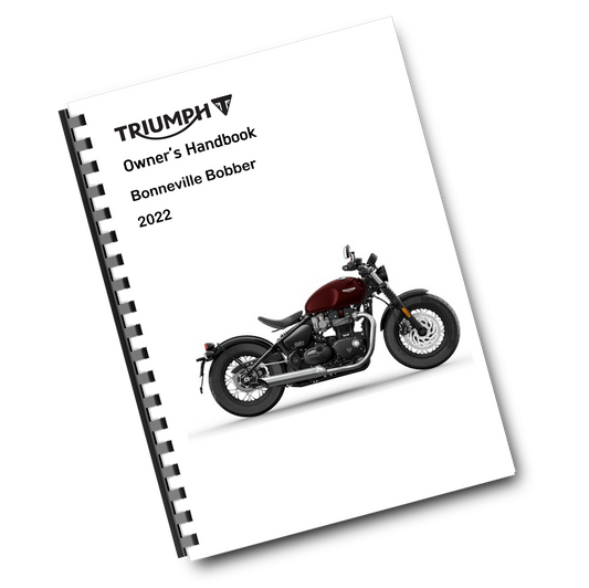2022 TRIUMPH OWNERS HANDBOOK - BONNEVILLE BOBBER US EDITION