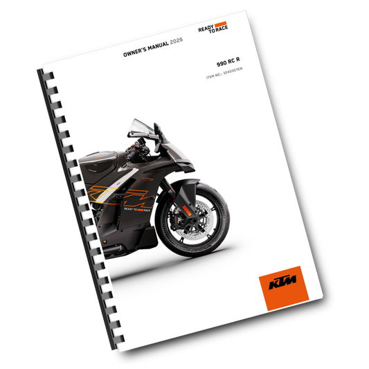 KTM 2026 - 990 RC R - OWNERS MANUAL USER GUIDE