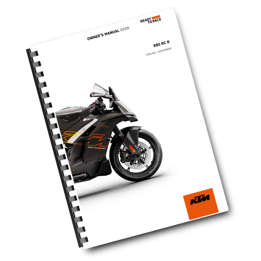 KTM 2026 - 990 RC R US - OWNERS MANUAL USER GUIDE
