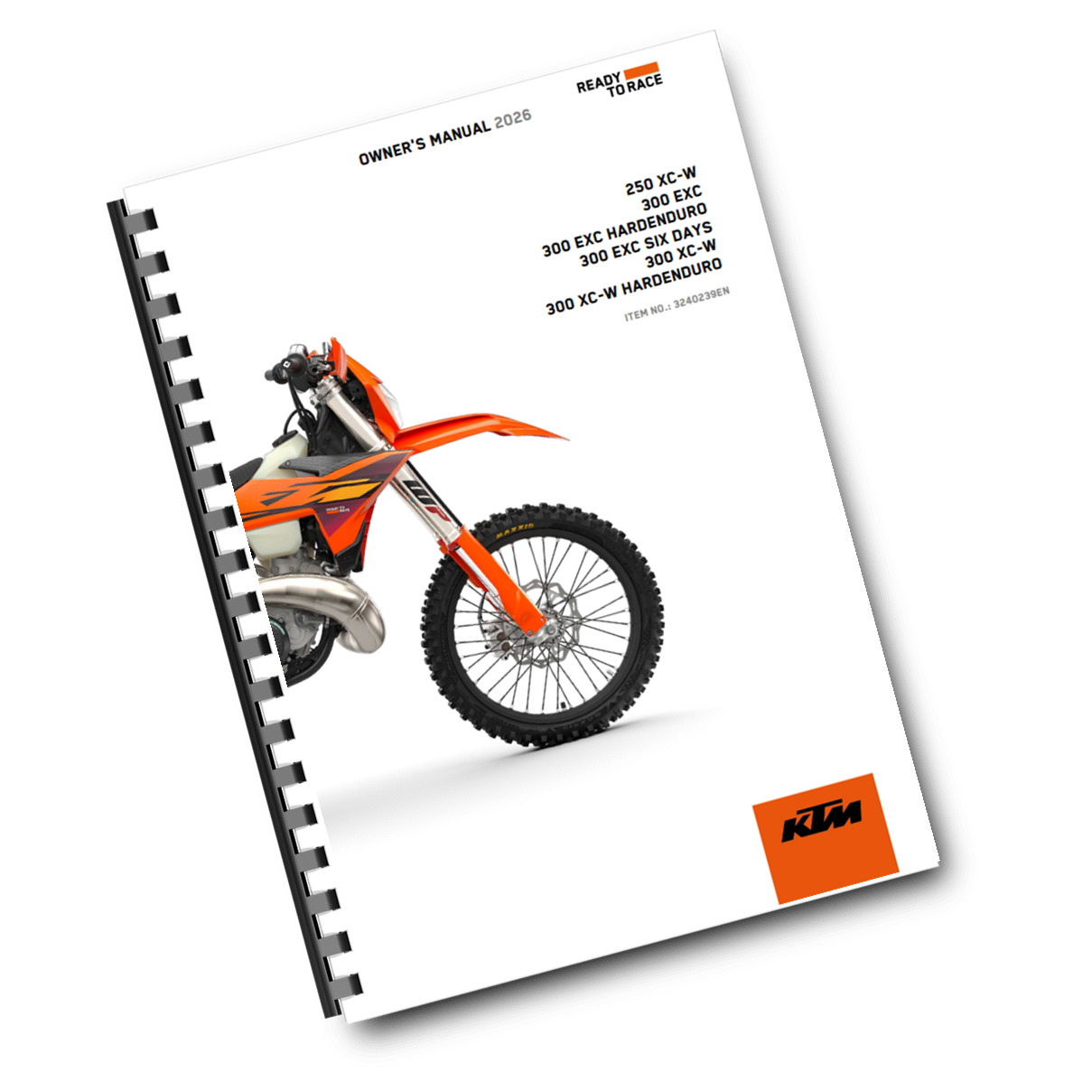 KTM 2026 - 250 XC-W 300 EXC SIX DAYS XC-W HARDENDURO - OWNERS MANUAL USER GUIDE
