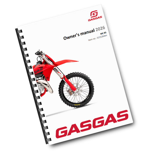 GASGAS 2026 OWNERS MANUAL - MC 85 19/16 17/14
