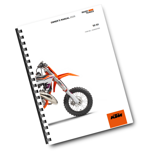 KTM 2026 - 50 SX FACTORY EDITION - OWNERS MANUAL USER GUIDE